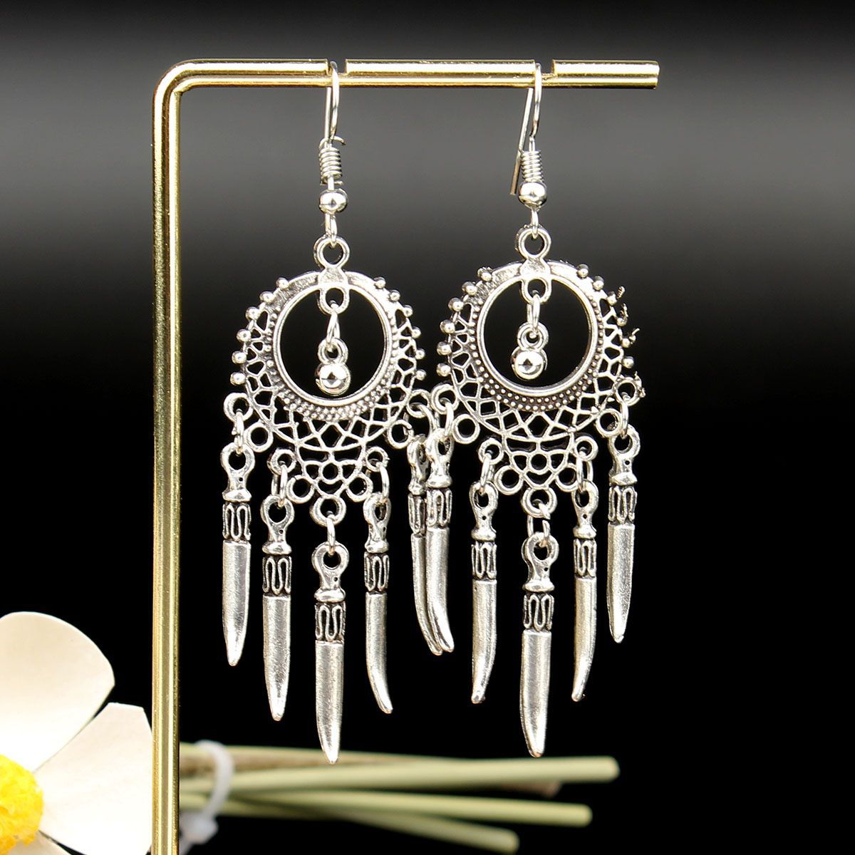 Chinese Style Retro National Miao Sier Earrings