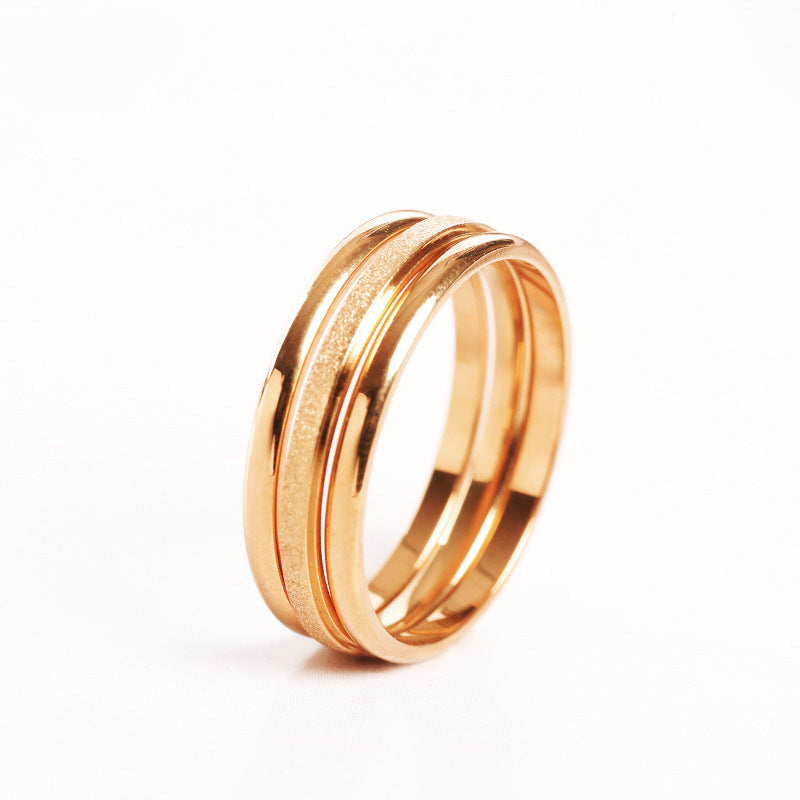 Steel Frosted Index Finger Female Korean Rings