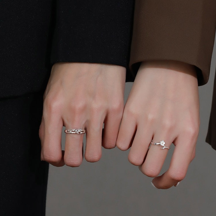 Sier Not To Evade Couple Pair Rings