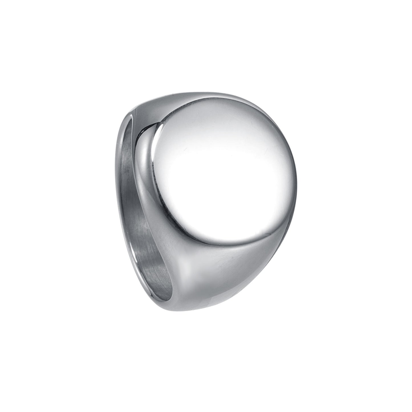 Men's Popular Titanium Steel Round Casting Stamp Rings