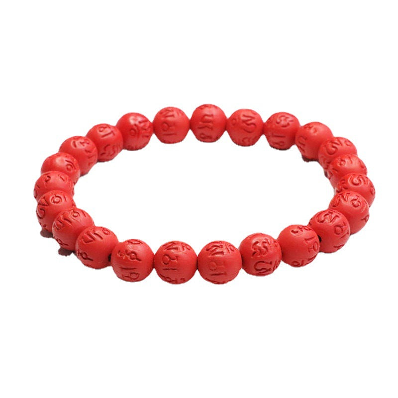Words Proverbs Round Beads Mantra Red Bracelets