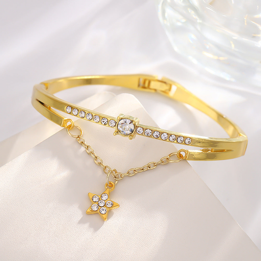 Diamond Female French Style Cold Rose Bracelet
