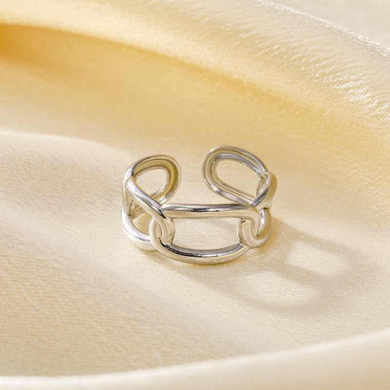 Hollow Chain Opening Adjustable Index Finger Fashion High Rings