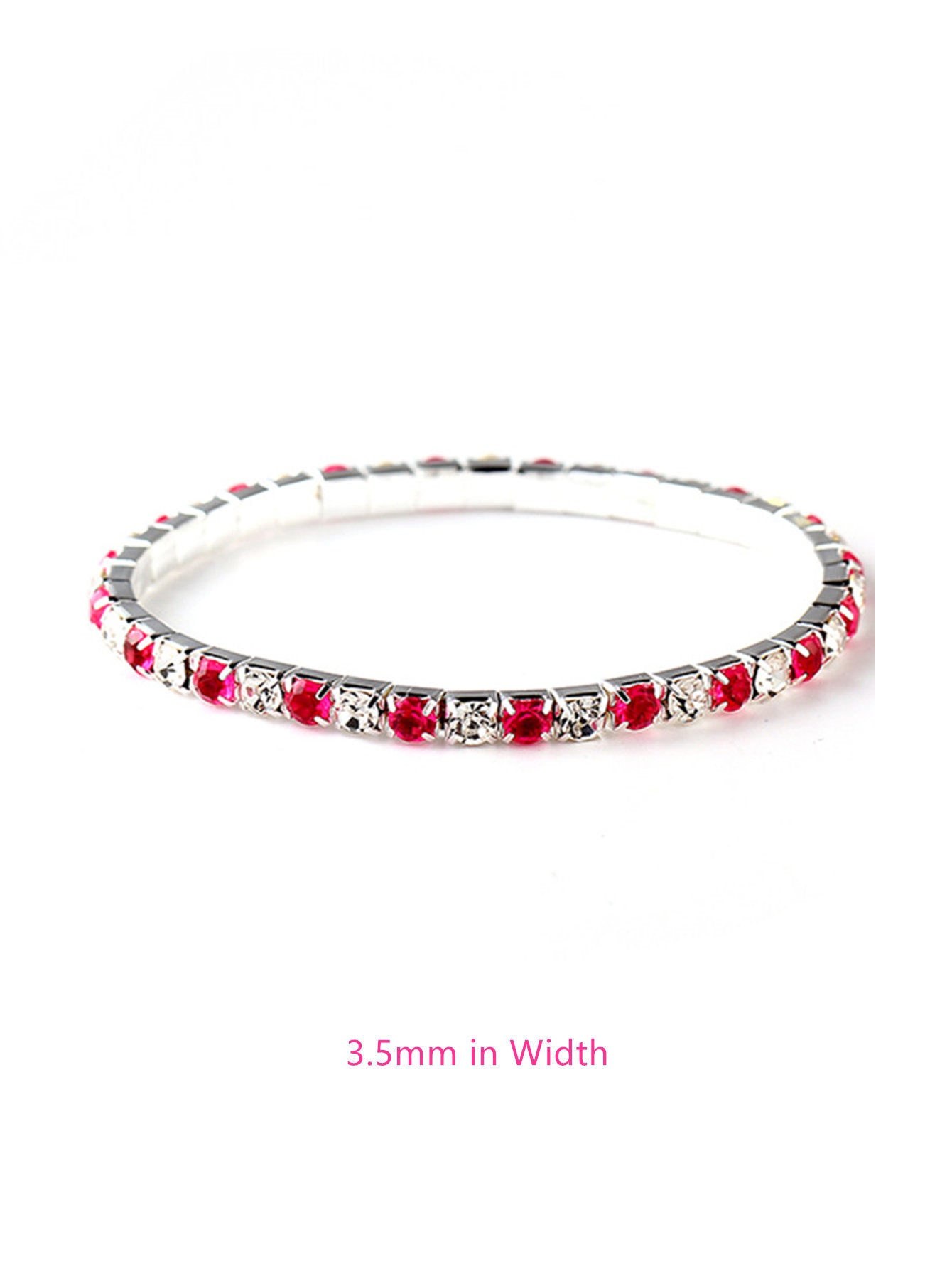 Rhinestone Stretch Bridal Korean Single Row Bracelet