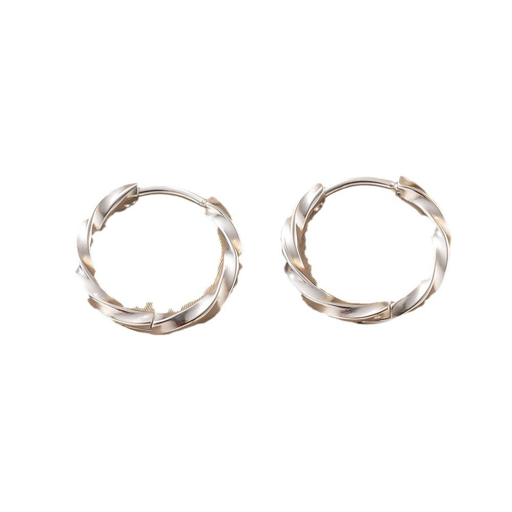 Women's Steel Round High-grade Mild Luxury Retro Stainless Earrings