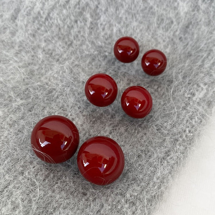 Positive Wine Red Ear Elegant Engagement Earrings