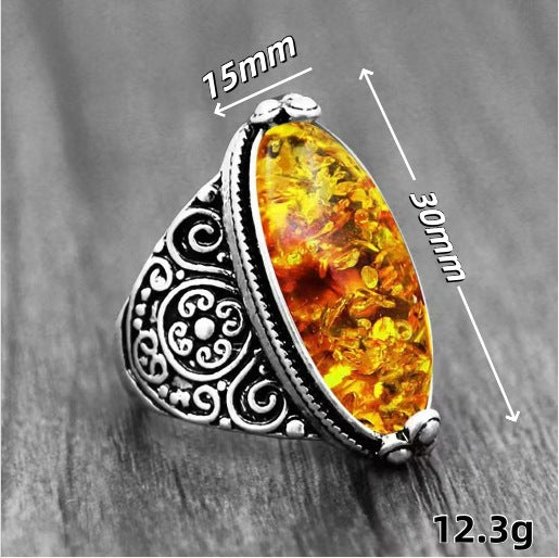 Sells Baltic Beeswax Amber Oval Popular Rings