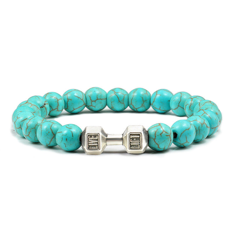 Beaded Black Frosted Stone Color Turquoise Bracelets