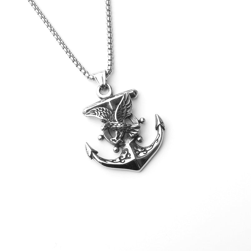 Men's Fashion Titanium Steel Double Snake Trendy Necklaces