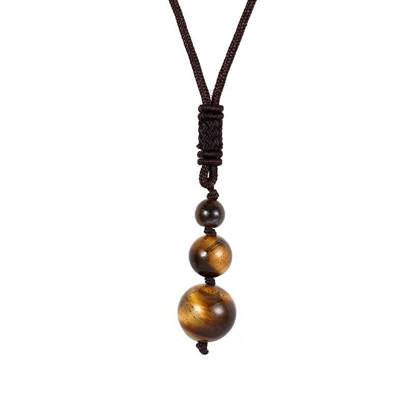 Women's & Men's Fashion Natural Amethyst Red Tigereye Obsidian Necklaces