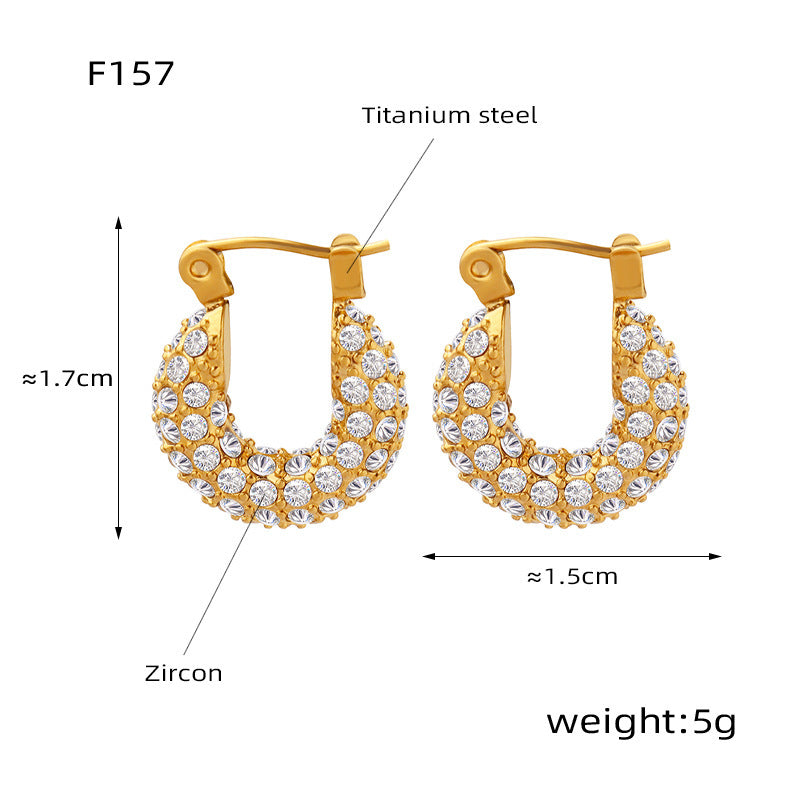 Luxury Twist Vintage Gold U-shaped Fashion Earrings
