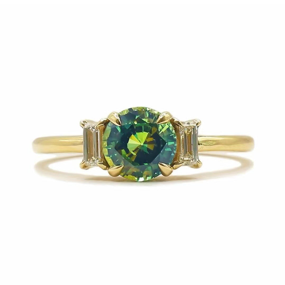 Women's Gold Plated Three-piece Set Engagement Fashion Rings