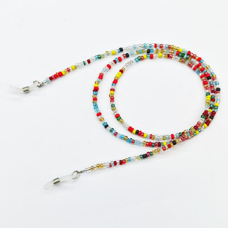 Mask Lanyard Glass Beads Eyeglasses Chain Necklaces