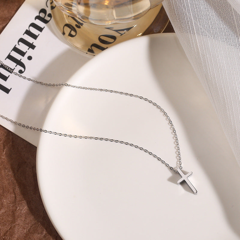 Titanium Steel Cross Fashion Simple Niche Necklaces