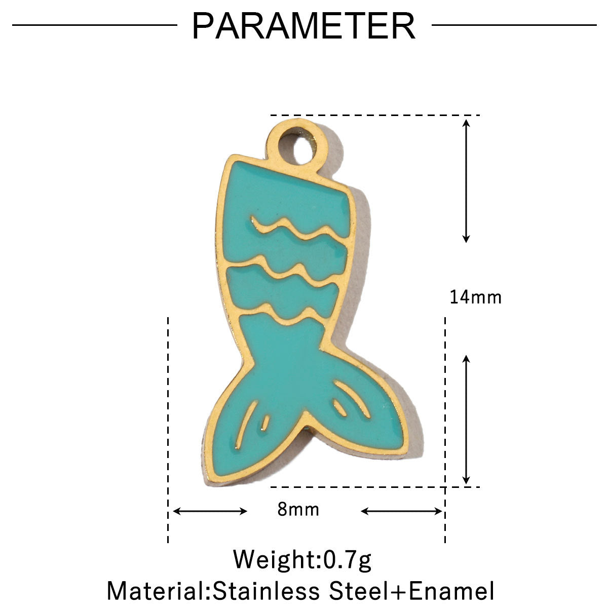 Flower Fish Colorful Oil Titanium Steel Female Angel Pendants