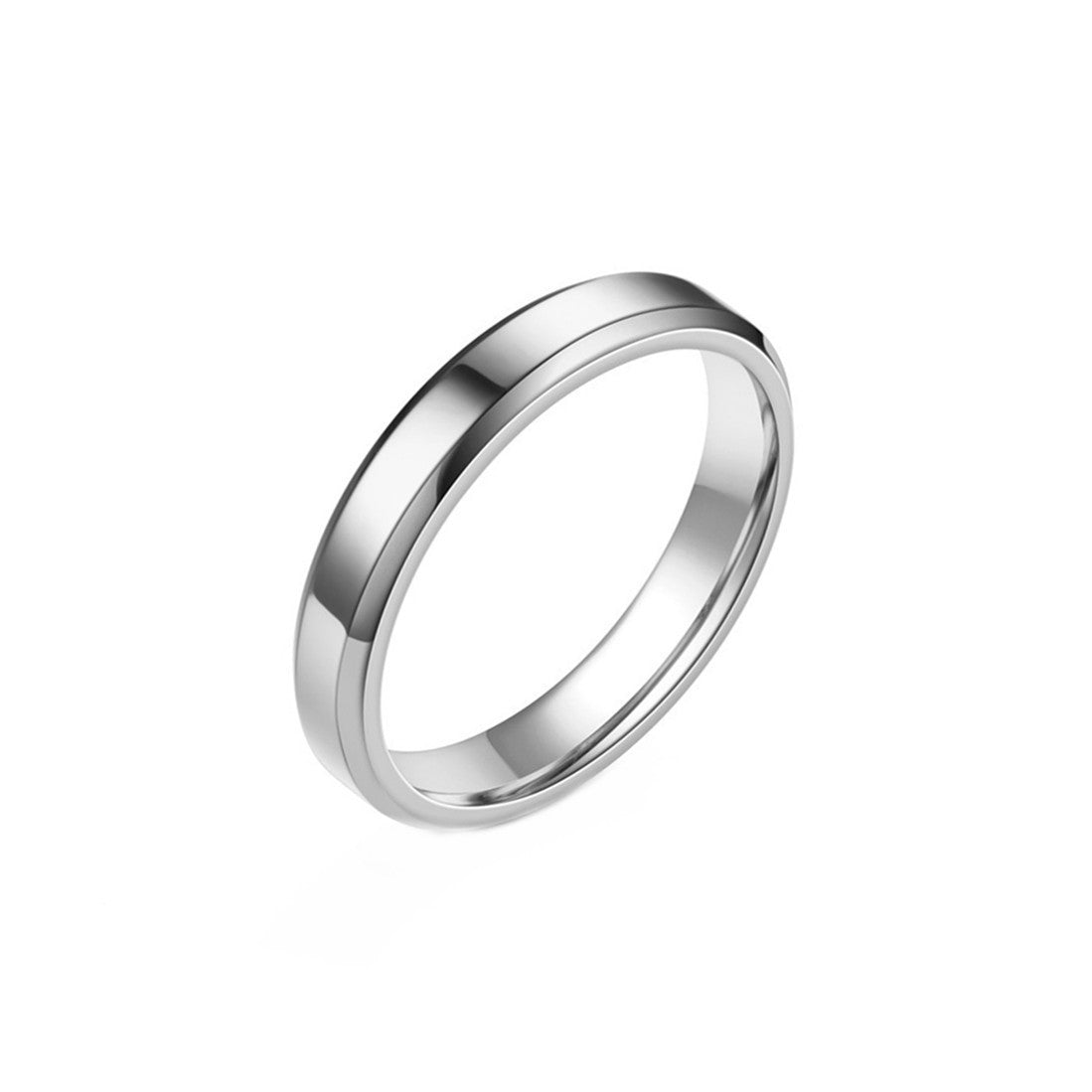 Can Carve Writing Double Beveled Titanium Rings