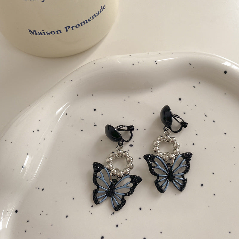 Graceful Sweet Cool Style Black Butterfly Rings