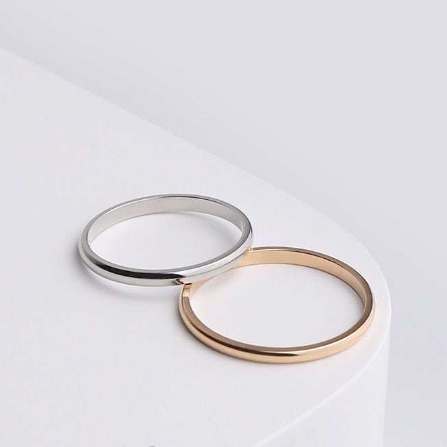 Women's & Men's Accessories Titanium Steel Thin Simple Sterling Rings
