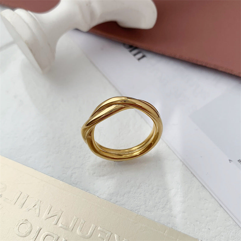 Cross Titanium Steel French Retro Fashion Personalized Rings