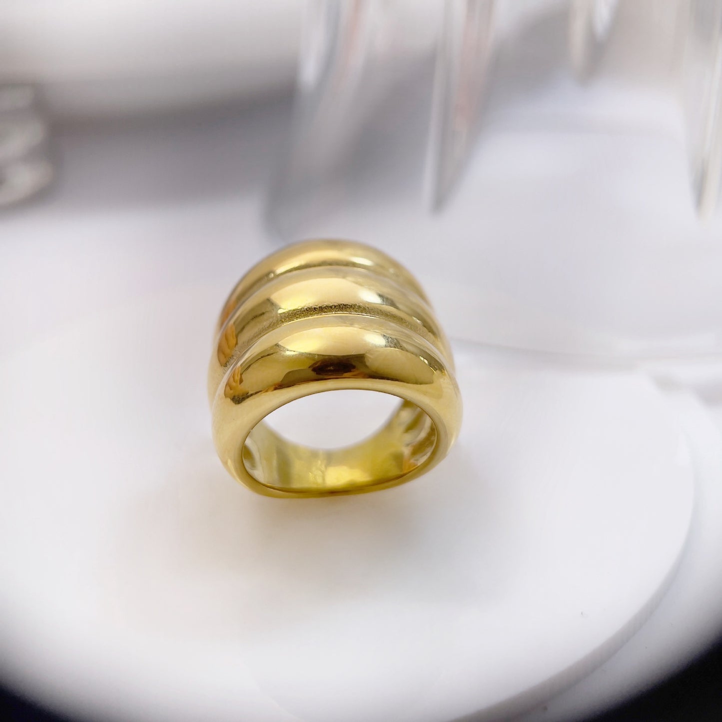Couple Stainless Steel Female Niche Generous Rings
