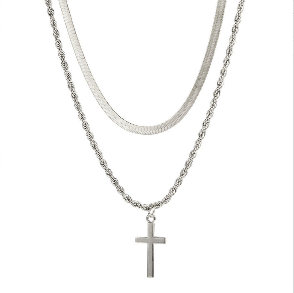 Women's Snake Bones Chain Cross Fashion Like Necklaces