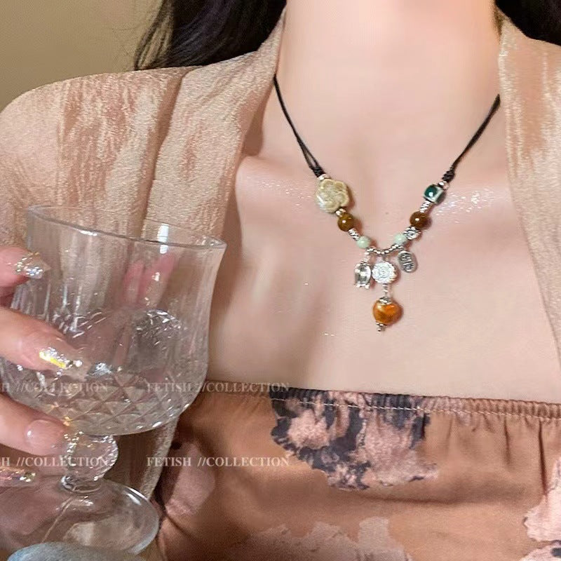 Women's Style Butterfly National Fashion Simple Retro Beaded Necklaces