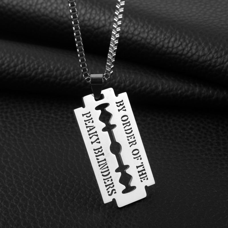 Peaky Blinder Razor Party Stainless Steel Necklaces