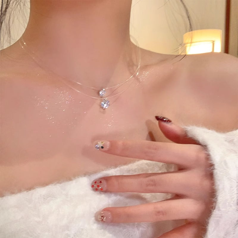 Women's Line Flash Zircon Light Luxury High-grade Necklaces