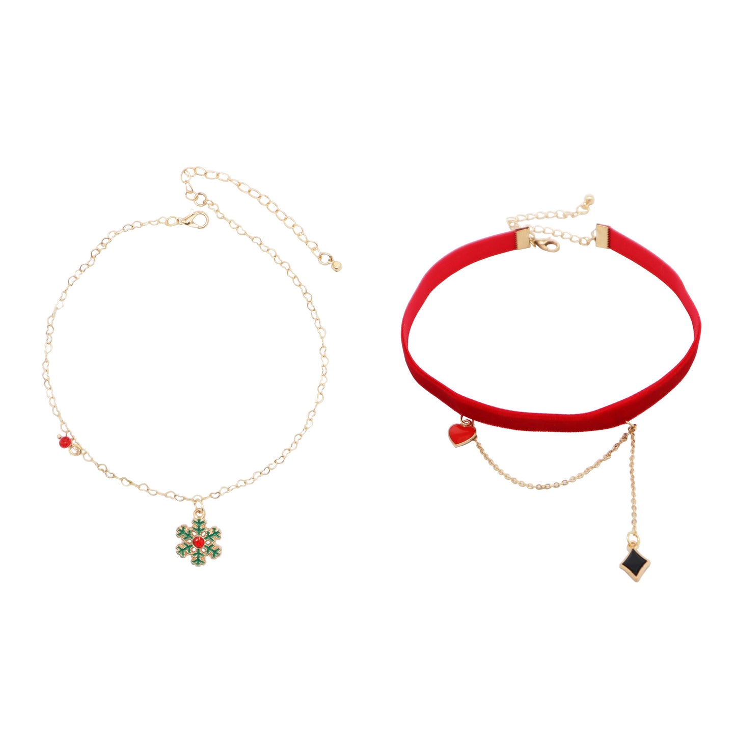 Women's Red Ornament Short Clavicle Chain For Necklaces