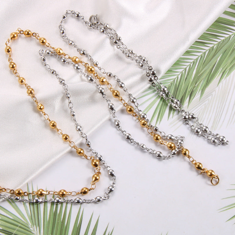 Women's & Men's Stainless Steel Simple Clavicle Chain Fashion Necklaces