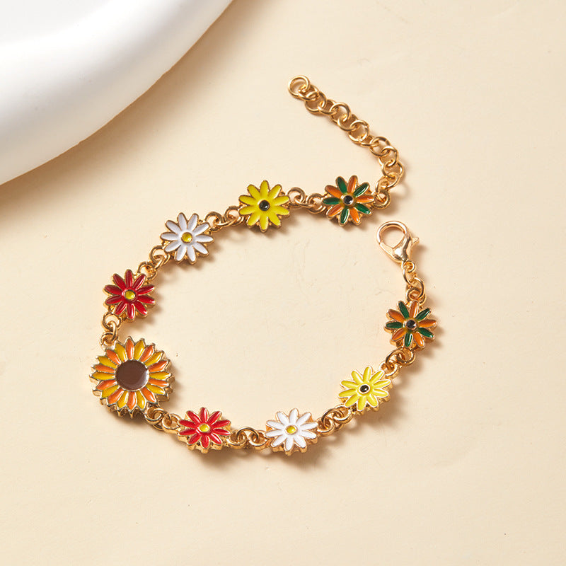 Women's Warm Color Sunflower Hot Flower Niche Bracelets