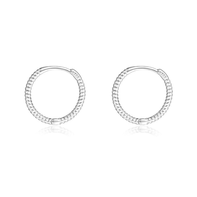 Women's Minimalist Style Simple Sterling Sier Design Earrings