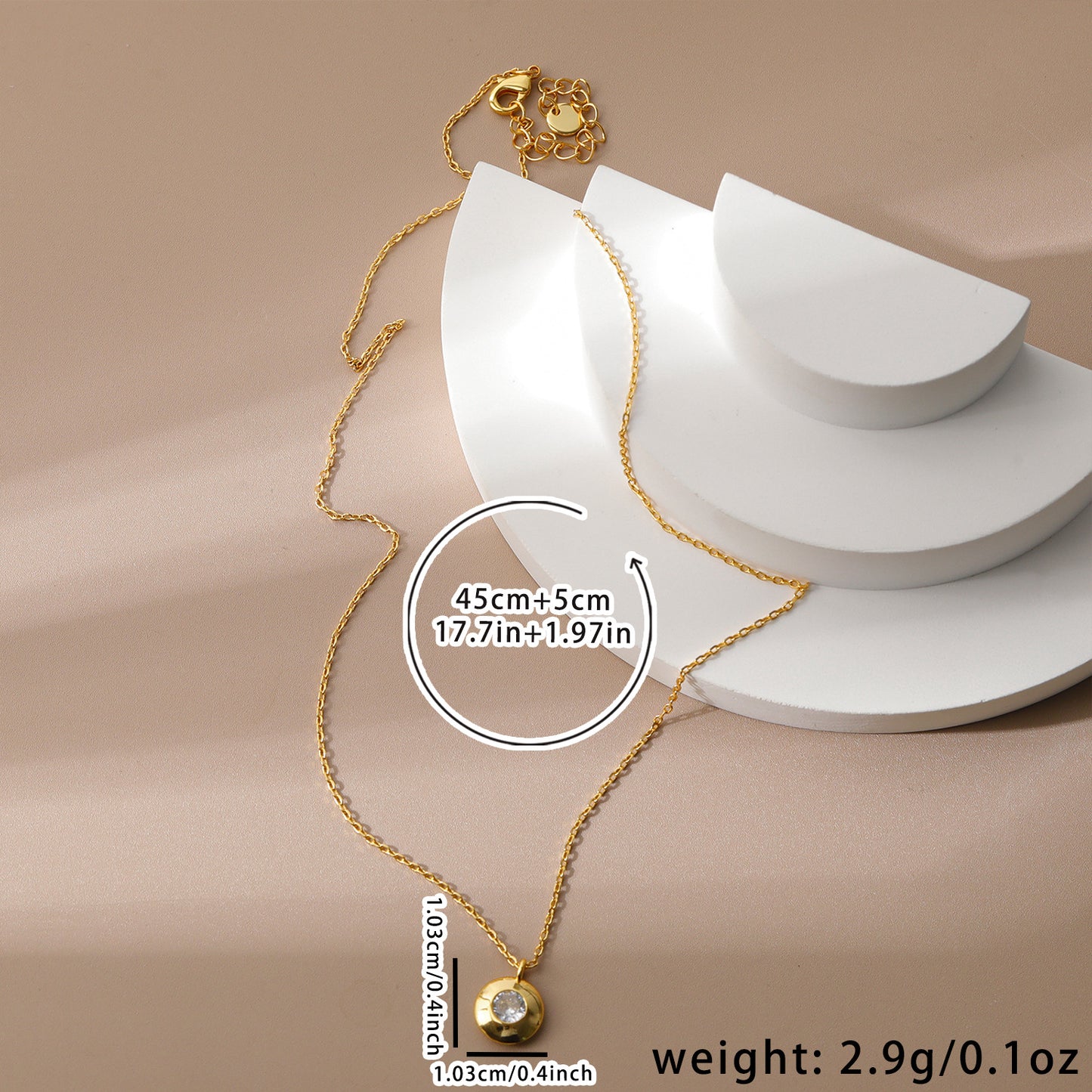Birth Birthstone Zircon Clavicle Color Retaining Necklaces