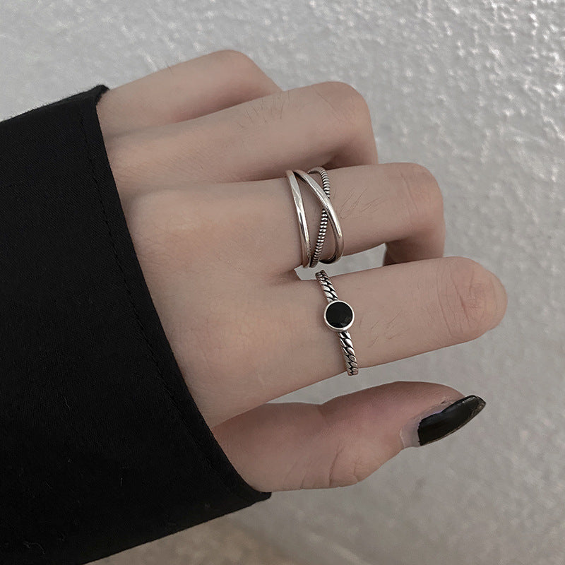Index Finger Female Fashion Simple Korean Style Retro Rings