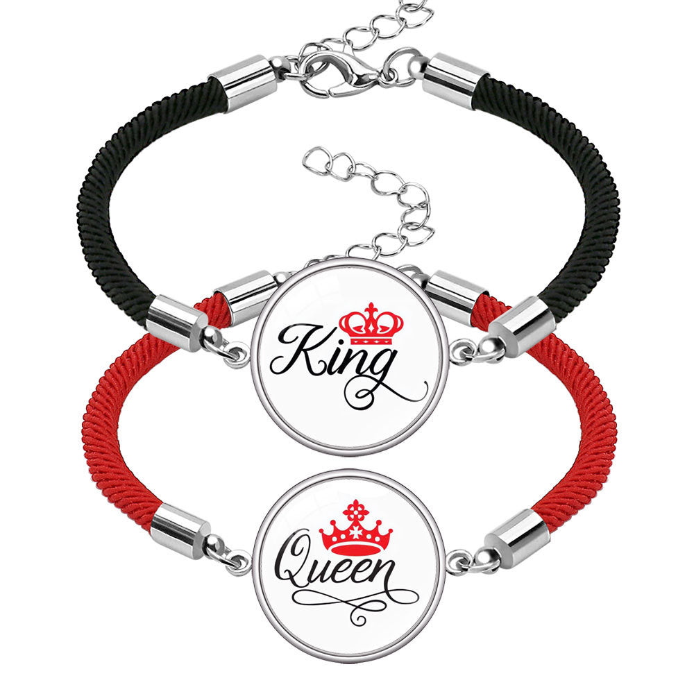 Women's & Men's Woven Hand Strap Valentine's Day Couple Bracelets