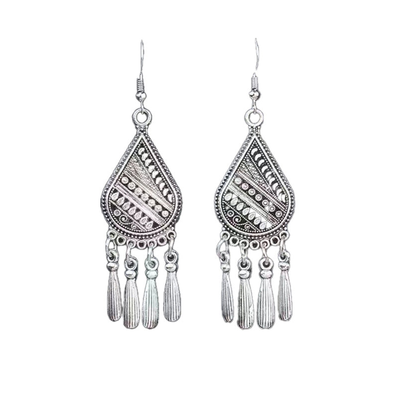 Exotic Retro Artistic Classical Dignified Ear Hook Hollow Earrings