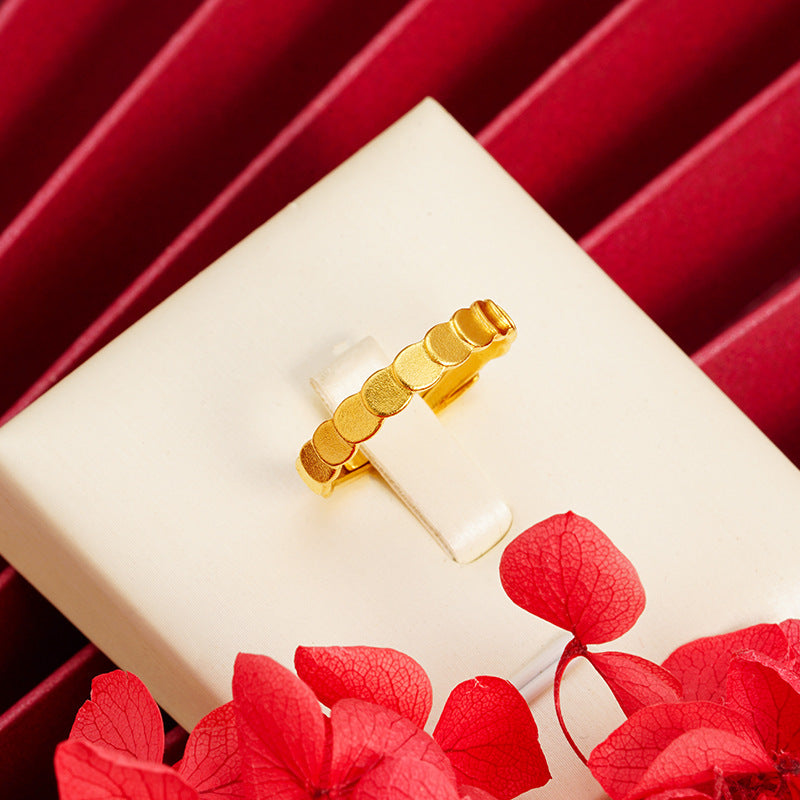 Light Luxury Design Real Bronze Open Rings