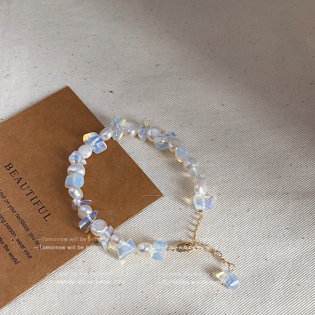 Natural Pearl Retro Minority Moonstone Graceful Bracelets