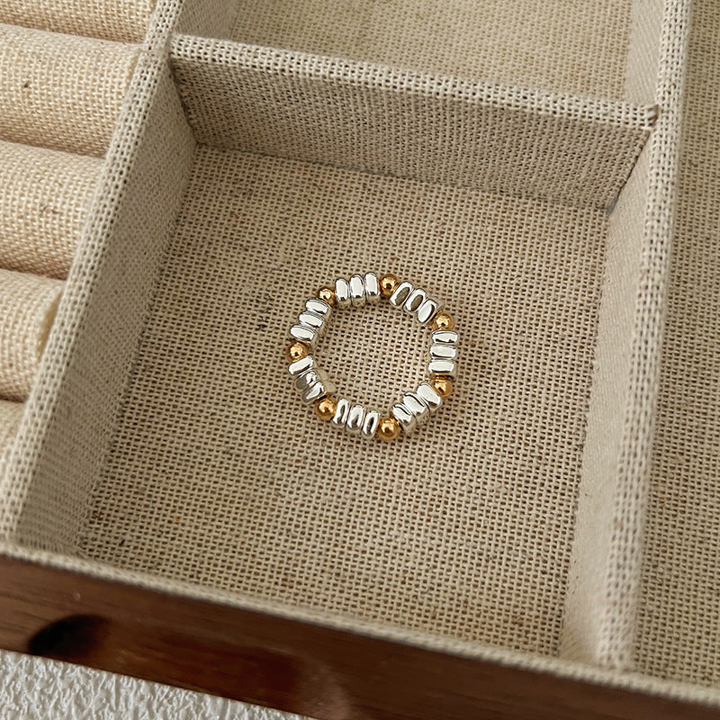 Beads Niche Design Advanced Finger Light Luxury Rings