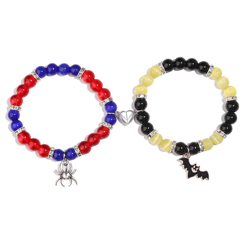 Spider Natural Opal Crystal Magnet Suction Bracelets