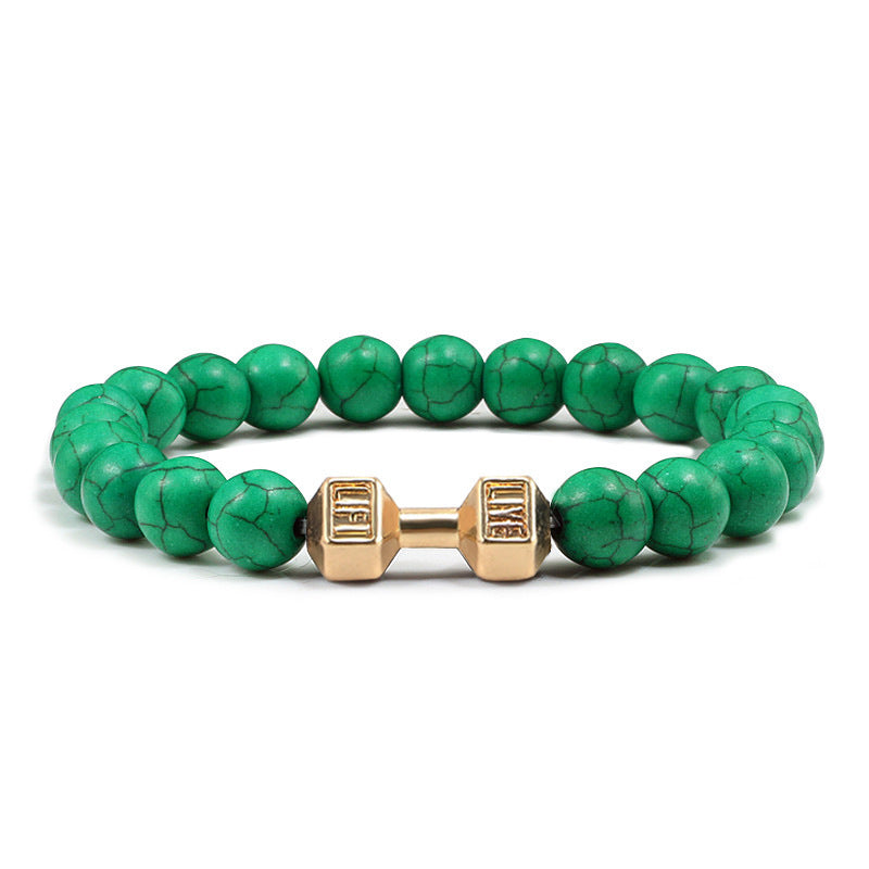 Beaded Black Frosted Stone Color Turquoise Bracelets