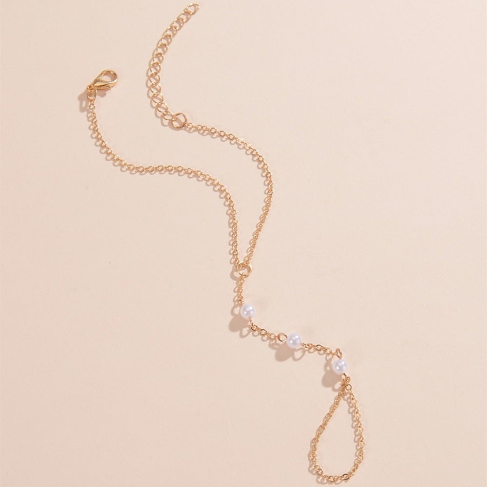 Women's Ornament Fashion Trendy Cool White Bead Versatile Bracelets