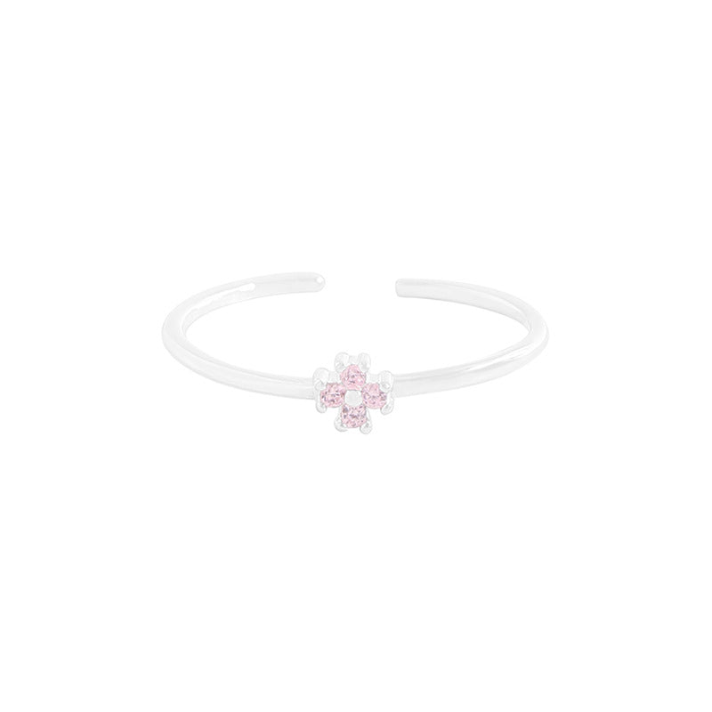 Women's Light Luxury Design Lightweight Flower Dot Rings