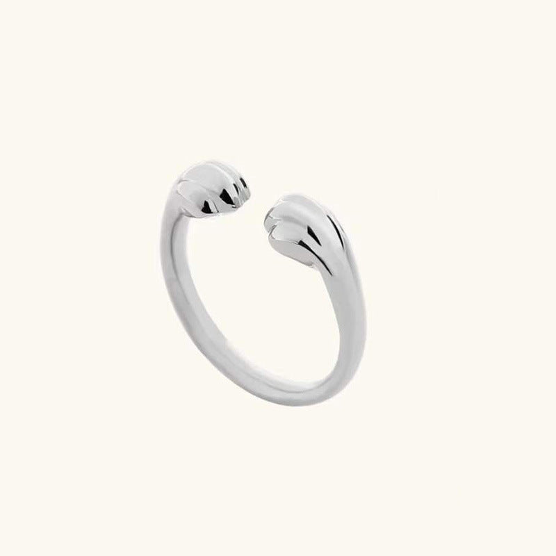 Paw Cartoon Stray Cat Milk Trace Rings
