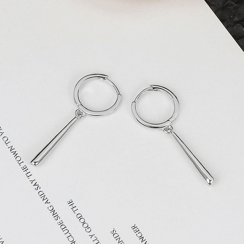Women's & Men's Sier Long For Elegant Simple Trendy Earrings