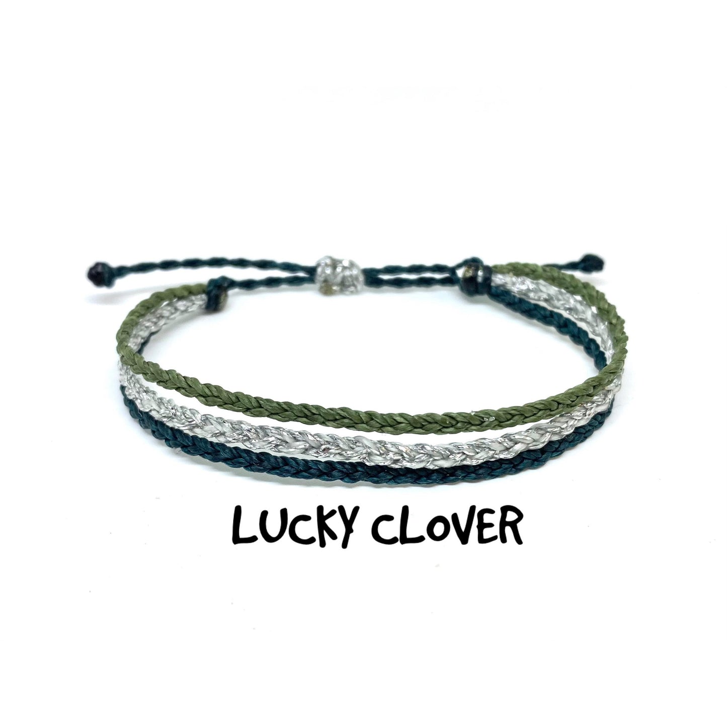 Three-strand Braid Wax Rope Bohemian Beach Bracelets