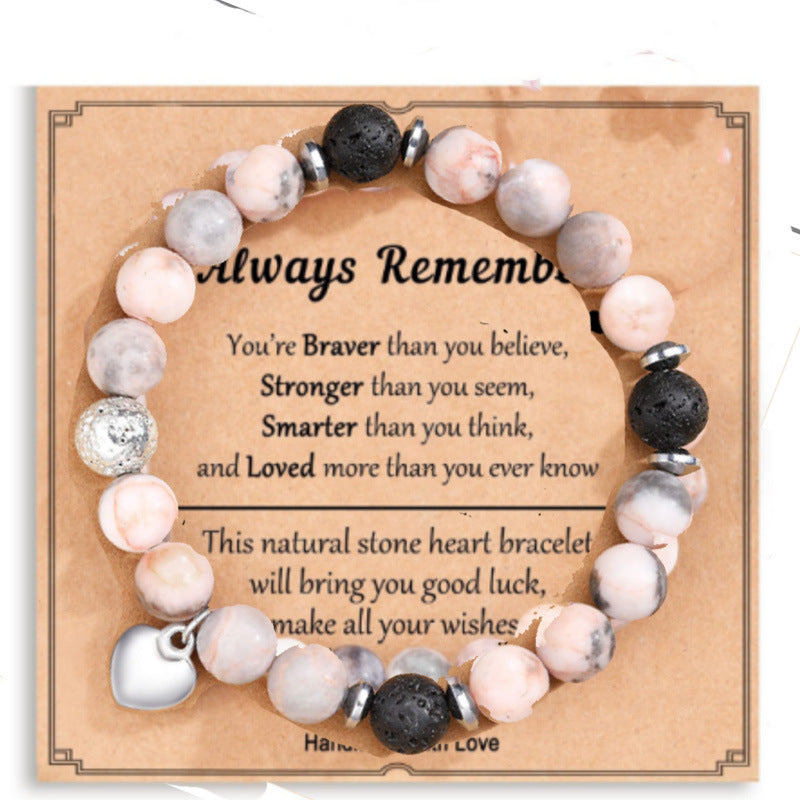 Heart Magnetic Powder Zebra Adjustable Hand Bracelets