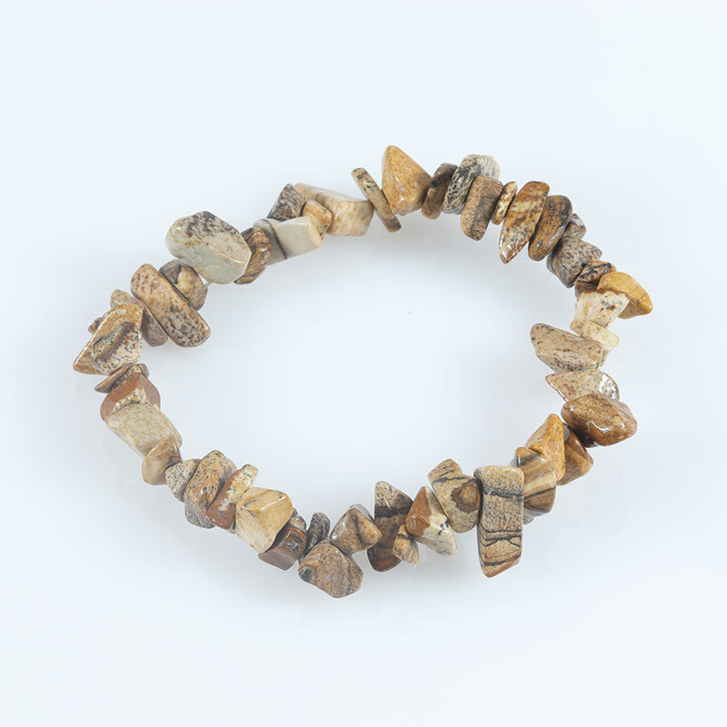 Natural Colorful Gravel Irregular Hand-woven Stretch Bracelets