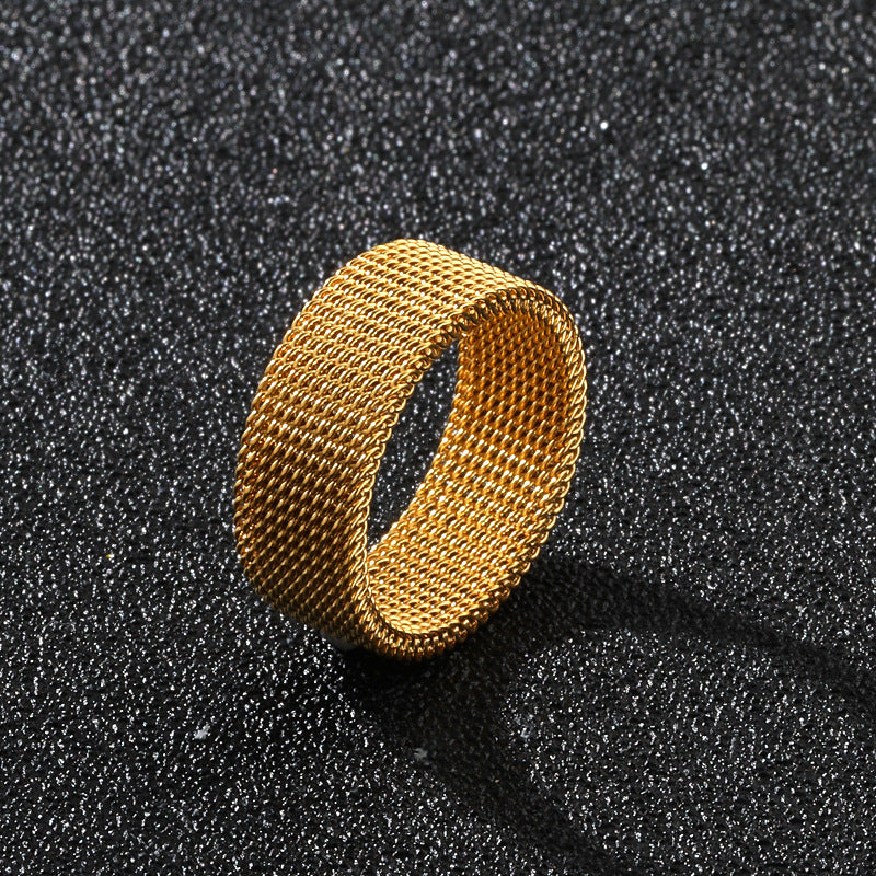 Female Mesh Geometric Wide Face Variable Rings
