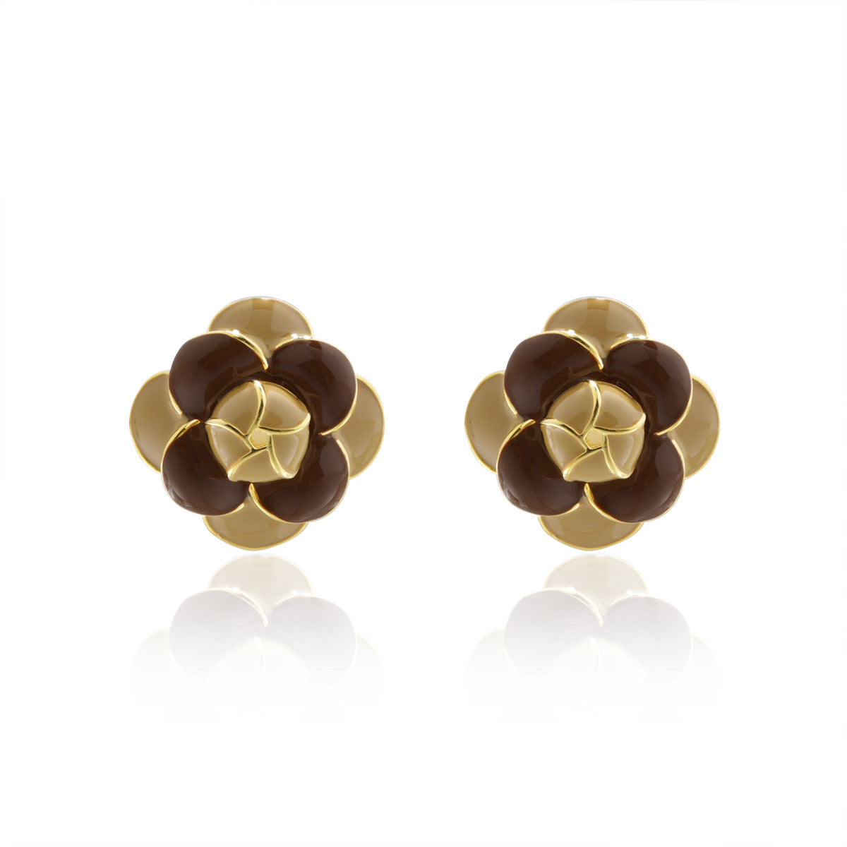 Red Classic Style Wine Flower Vintage Earrings